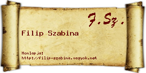 Filip Szabina névjegykártya