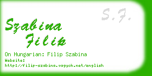 szabina filip business card